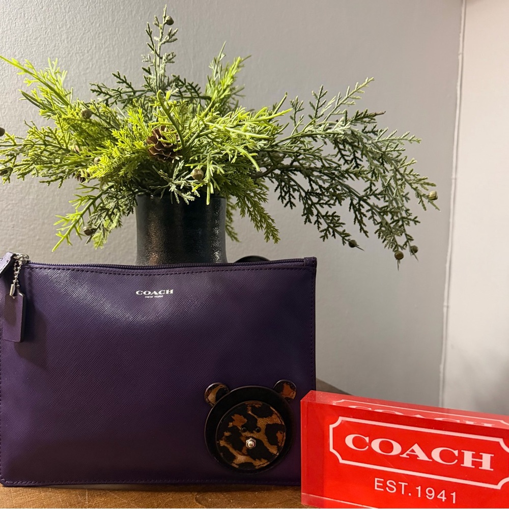 Coach Darcy Cheetah Bear Pouch (NWT)